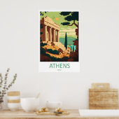 Affiche de ski d'Athènes Parc Voyage National Vint (Cuisine)