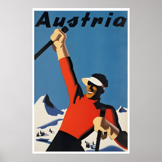 Affiche de ski d'Autriche Impression de ski Art au (Devant)