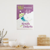 Affiche de ski de Black Hills Print Dakota du Sud (Cuisine)