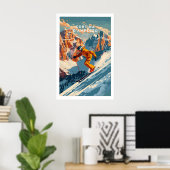Affiche de ski de Cortina d'Ampezzo 1 (Bureau à domicile)