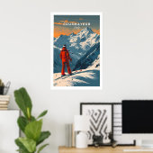 Affiche de ski de Courmayeur - Italie 1 (Bureau à domicile)