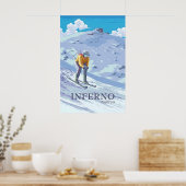 Affiche de ski de descente en enfer Murren (Cuisine)