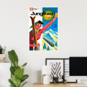 Affiche de ski de la Jungfrau Suisse Impression d' (Bureau à domicile)