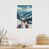 Affiche de ski de Méribel - France 1 (Cuisine)