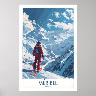 Affiche de ski de Méribel - France 1