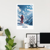 Affiche de ski de Méribel - France 1 (Bureau à domicile)