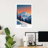 Affiche de ski de Morzine - France 1 (Bureau à domicile)