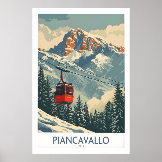 Affiche de ski de Piancavallo - Italie 1 (Devant)
