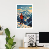Affiche de ski de Saalbach - Autriche 1 (Bureau à domicile)