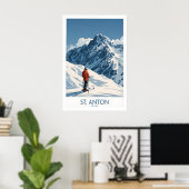 Affiche de ski de St Anton 1 (Bureau à domicile)