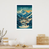 Affiche de ski de St Moritz - Suisse 1 (Cuisine)