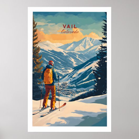 Affiche de ski de Vail - Colorado 1 (Devant)