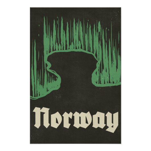 Affiche de ski de voyage en Norvège (Devant)