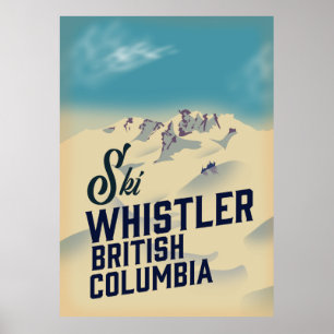 Affiche de ski de Whistler, Vancouver Colombie-Bri