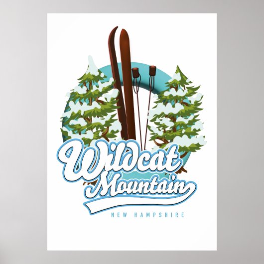 Affiche de ski de Wildcat Mountain New Hampshire (Devant)