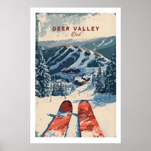 Affiche de ski Deer Valley 1 (Devant)