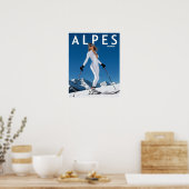 Affiche de ski des Alpes françaises (Cuisine)