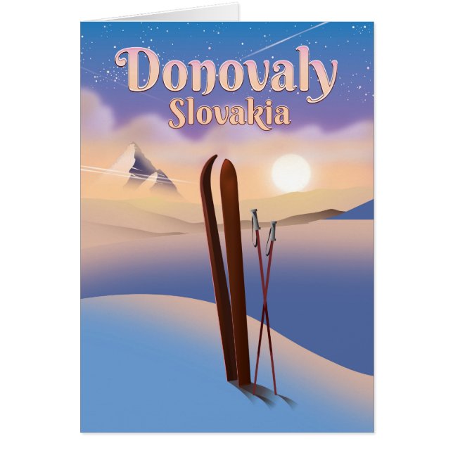 Affiche de ski Donovaly Slovaquie. (Devant)
