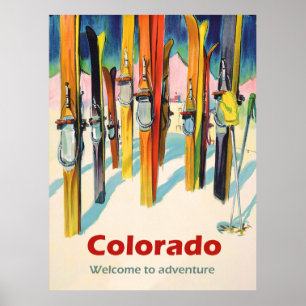 Affiche de ski du Colorado