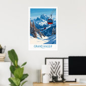 Affiche de ski du Grand Massif 1 (Bureau à domicile)