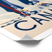 Affiche de ski du parc national Jasper Art Canada (Coin)