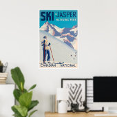 Affiche de ski du parc national Jasper Art Canada (Bureau à domicile)