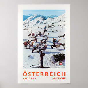 Affiche de ski en Autriche Impression de voyage vi