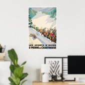 Affiche de ski française Saint Pierre de Chartreus (Bureau à domicile)