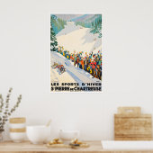 Affiche de ski française Saint Pierre de Chartreus (Cuisine)