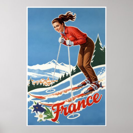 Affiche de ski France (Devant)