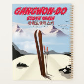 Affiche de ski Gangwon do Corée (Dos)