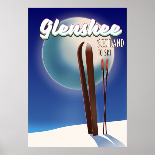 Affiche de ski Glenshee Écosse (Devant)