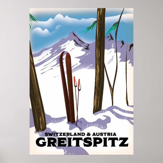 Affiche de ski Greitspitz Suisse & Autriche (Devant)