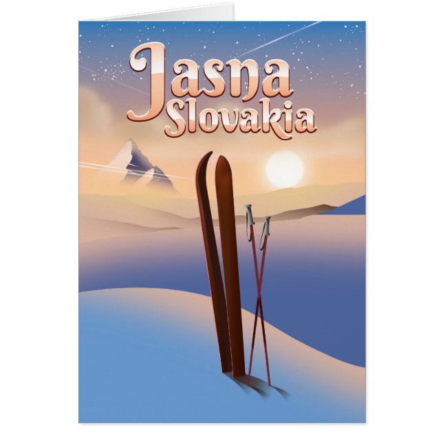 Affiche de ski Jasna, Slovaquie. (Devant)
