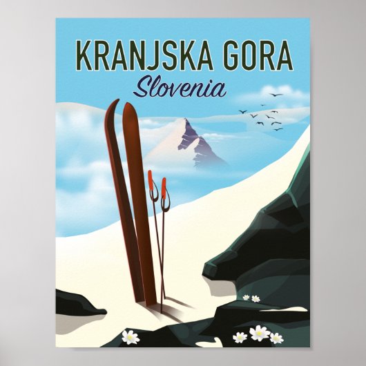 Affiche de ski Kranjska Gora Slovénie (Devant)