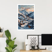 Affiche de ski La Plagne 1 (Bureau à domicile)