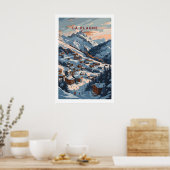 Affiche de ski La Plagne 1 (Cuisine)