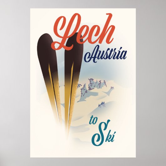 Affiche de ski Lech Autriche (Devant)
