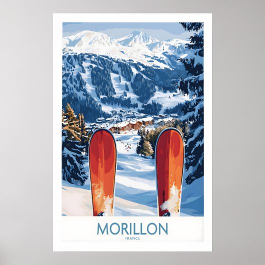 Affiche de ski Morillon France 1 (Devant)