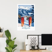 Affiche de ski Morillon France 1 (Bureau à domicile)