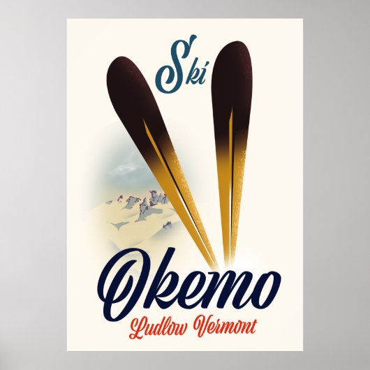 Affiche de ski Okemo Ludlow Vermont (Devant)