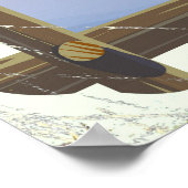 Affiche de ski Québec Mont-Tremblant. (Coin)