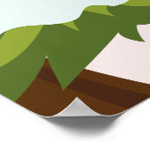 Affiche de ski Retro de Huez France (Coin)