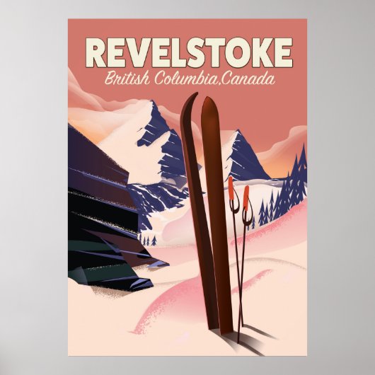 Affiche de ski Revelstoke Colombie-Britannique, C (Devant)