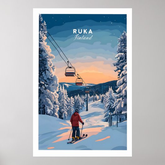 Affiche de ski Ruka Finlande 1 (Devant)