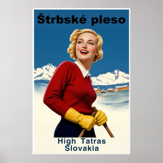 Affiche de ski slovaque (Devant)