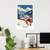 Affiche de ski Sölden Autriche 1 (Bureau à domicile)
