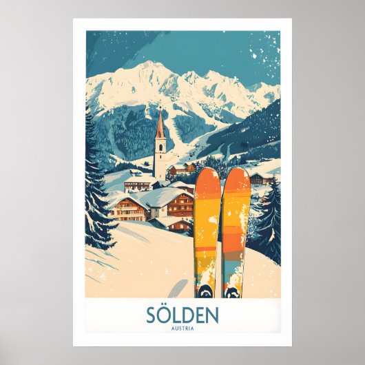 Affiche de ski Sölden Autriche 1 (Devant)
