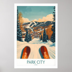 Affiche de ski Sports d'hiver Park City Utah 1