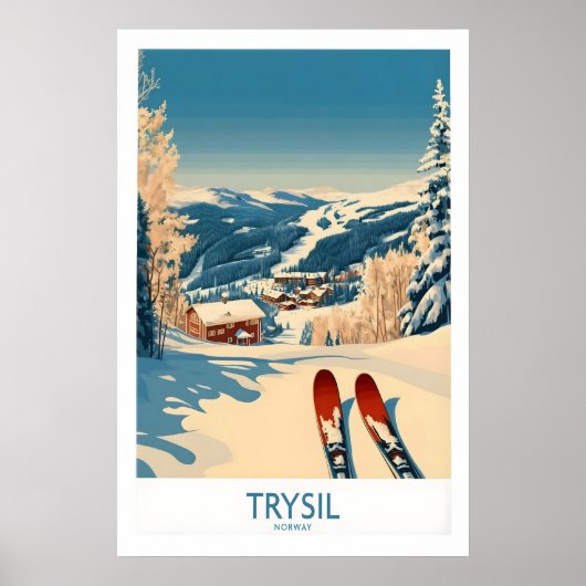 Affiche de ski Trysil Norvège 1 (Devant)